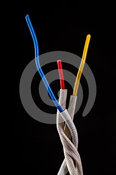 Electrical wires in the heating device. Electrically conductive cable