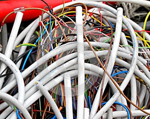 Electrical wires to the socket and insulated copper wire