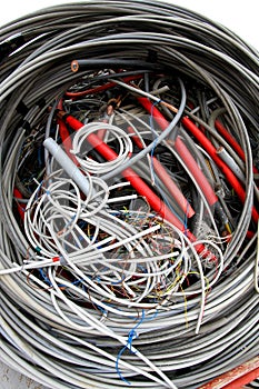 Electrical wires to the socket and insulated copper wire