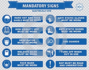 Electrically Mandatory Sign