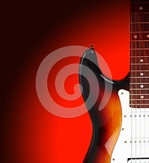 Electricguitar isolated on gradient background