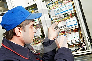 Electrician engineer worker