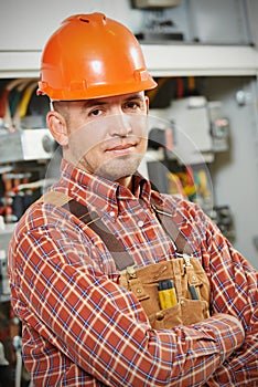 Electrician engineer worker