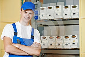 Electrician engineer worker