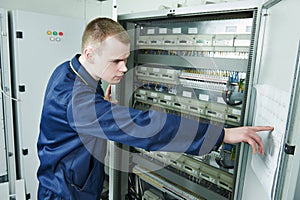 Electrician engineer worker