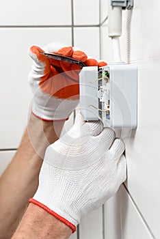 Electrical work indoors