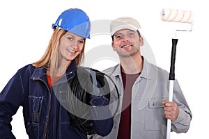 Electrician and a painter