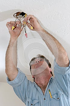 Electrician Pulling Wire