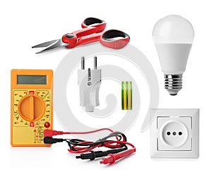 Electrician`s professional tool set