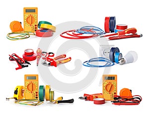 Electrician`s professional tool set