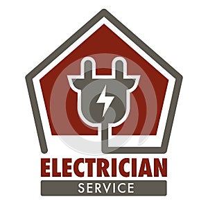 Electrician service isolated icon plug and current wiring