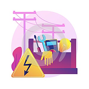 Electrician services abstract concept vector illustration.