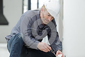 electrician technician at work