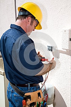 Electrician with Tools