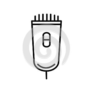 Electrician vector line icon, sign, illustration on background, editable strokes