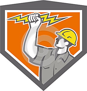 Electrician Wield Lightning Bolt Side Crest