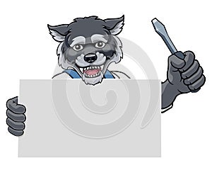 Electrician Wolf Screwdriver Tool Handyman