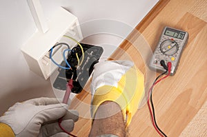 Electrician at work photo