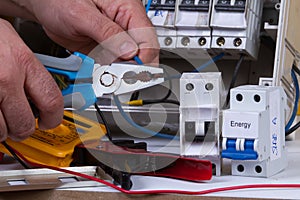 Electrician at work