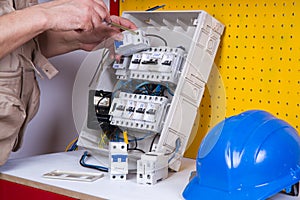 Electrician at work