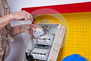 Electrician at work