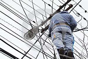 Electrician working