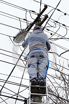 Electrician working