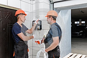 Electrical work indoors