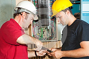 Electricians Repair Circuit Breaker