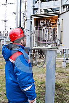 Electricians at the substation