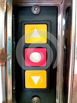 Electricity button control up and down.