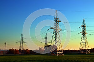 Electricity cable communication towers