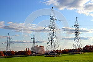 Electricity cable communication towers