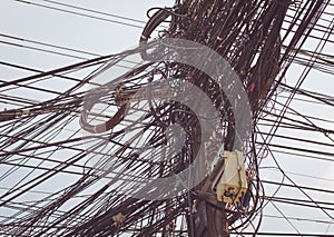 Electricity cables in thailand