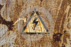 Electricity caution sign