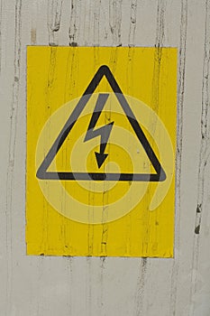 Electricity danger sign