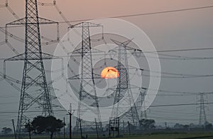 Electricity Distribution Cable Network Grid and Towers