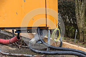 Electricity and energy with distribution box - construction site