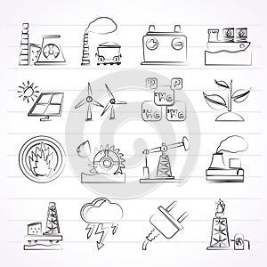 Electricity and Energy source icons