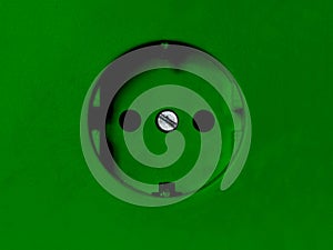 Electricity Concept: Green Type F Power Socket