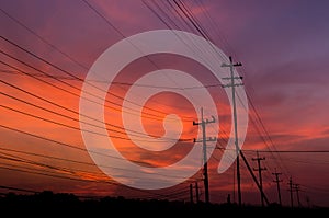 Electricity at evening