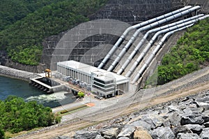 Electricity Generator front of Sri Nakharin Dam