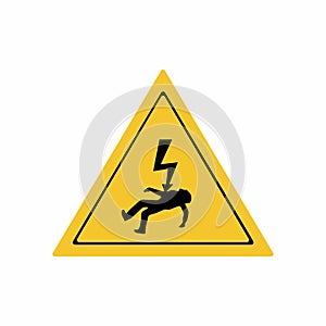 Electricity hazard sign vector design