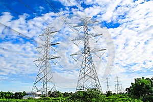 Electricity high voltage power pylon