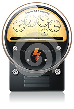 Electricity hydro power counter vector