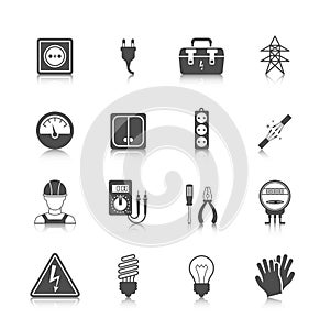 Electricity icon black