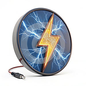 Electricity Icon 3D Rendering Vector Illustration