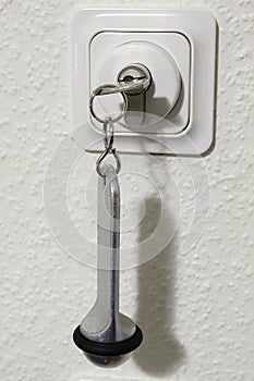 Electricity lock socket