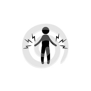 electricity man icon. Element of super hero icon for mobile concept and web apps. Glyph electricity man icon can be used for web a