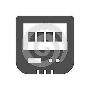 Electricity meter or counter glyph icon